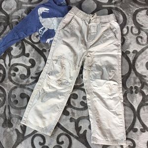 Osh Gosh Boys size 6 light khakis reinforced knees